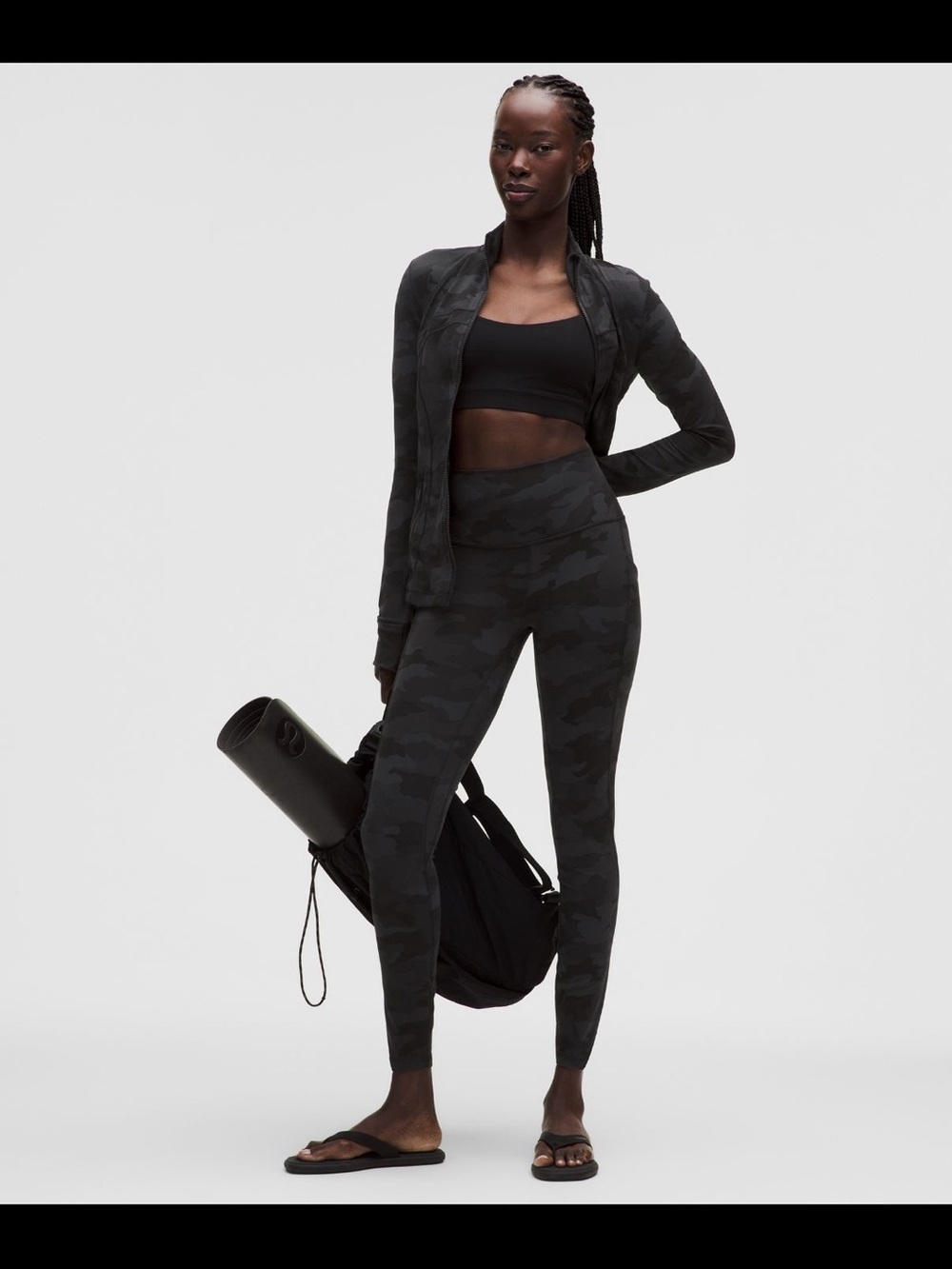 Lululemon Align High-Waist Black Camo Leggings - Like New!
